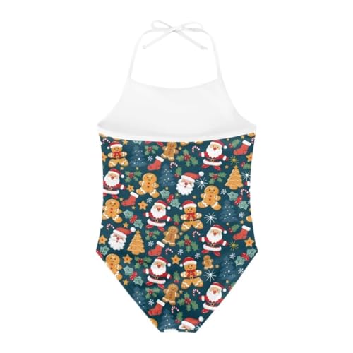Image of Cute Christmas One-Piece Swimsuits Beach Swimwear Bathing Suit for 3-10 Years Girls
