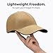 Madicrio Seamless Packable Baseball Cap for Men & Women, Lightweight Quick-Dry Sports Hat, Breathable Washable Hat for Golf, Running (Yellow)