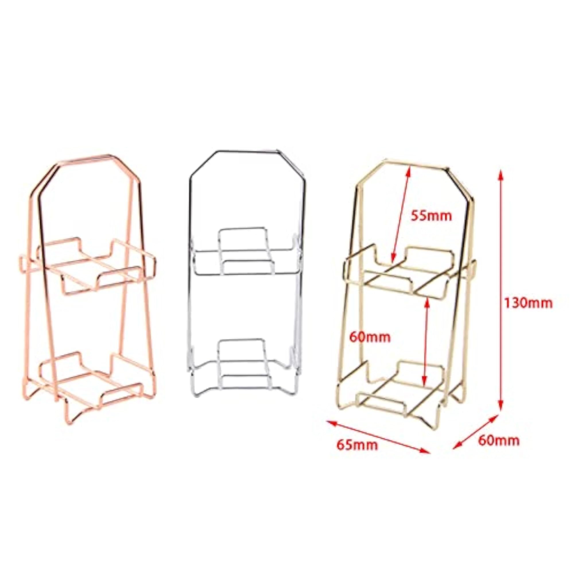 2-Tier Metal Frame Display Stand Organizer for Necklaces