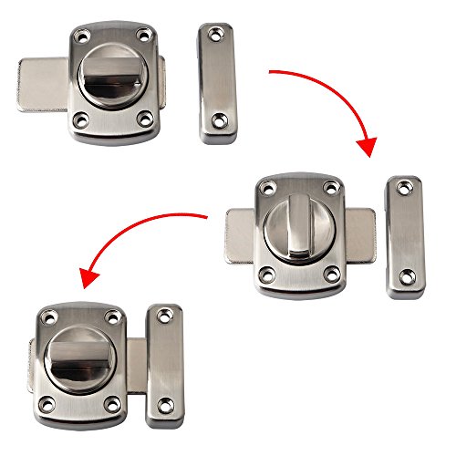 Alise Rotate Bolt Latch Gate Latches Safety Door Slide Lock,Ms220U Brushed Finish #TOP3