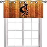 Aishare Store Blackout Valance Curtain, Kokopelli Southwestern Style Native American Ancient Belief...
