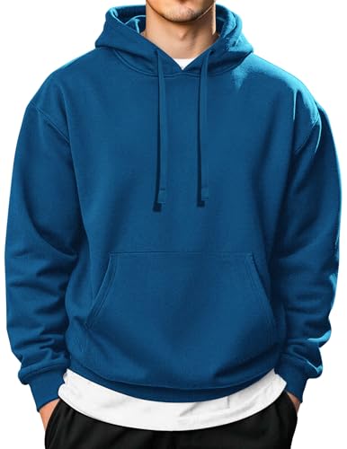 Image of COOFANDY Men's Hooded Pullover Casual Long Sleeve Drawstring Gym Hoodies Sweatshirts with Pocket