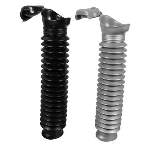 Yardenfun 2 Pièces Urinal Portable pour Hommes et Femmes de Urinoirs Rétractables pour Voyage Camping et Urgences Bouteilles Urine Unisexe pour Voiture et Activités Extérieures