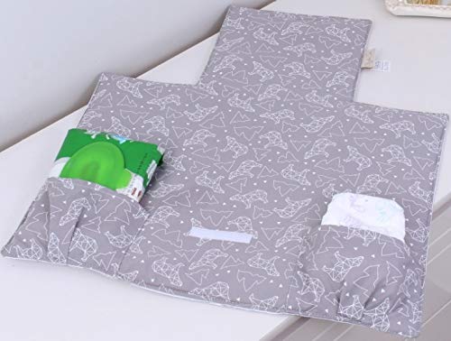 Trocador Portátil Urso Cinza, Giz de Cor Confecções, Cinza