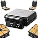Steinborg® 2-in-1 Waffeleisen & Sandwichmaker Belgische Waffeln – Elektrisches Waffeleisen mit Touch Panel & LED-Display, Antihaftplatten abnehmbar & spülmaschinengeeignet, für Waffeln & Sandwiches