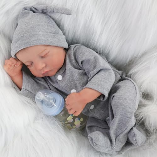 Muñeca bebé reborn realista de 18 pulgadas miniatura 2