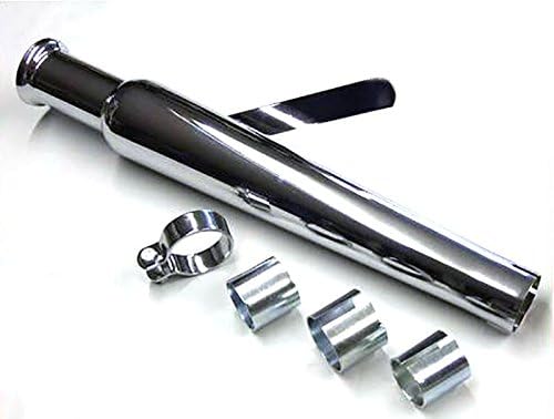 Universal Straight Tulip Silencer, Bell- End Megaphone/Muffler Ideal For Classic Motorcycle, Custom Bike, Cafe Racer, Chopper, Bobber