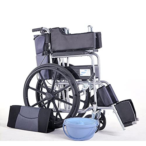 SGeneE Lightweight Wheelchairs,Lightweight Folding Wheelchair, Multi-Functional Fully Lying Flat Reclining Driving Medical Wheelchair for Elderly Handicapped and Disabled Users
