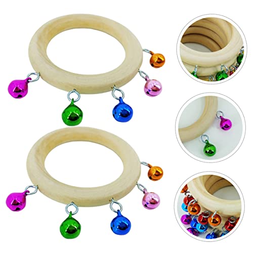 Vaguelly 4 Pçs Sinos De Festa Banda Handbells Jingle De Mão De Páscoa Agitador De Ritmo Inacabado Ag