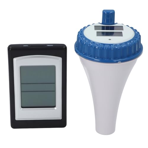 Yosoo Health Gear Thermomètre de Piscine sans Fil à énergie Solaire avec Jauge Flottante IPX8 étanche à L'eau pour Moniteur de Température D'aquarium D'étang de