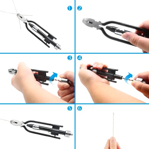 Jersvimc 2Pcs 9 Inch & 6 Inchs Safety Wire Twist Pliers, Aircraft Wire Pliers Aviation Reversible Wire Twister Tool Industry Grade Electrical Pliers Auto Lock Fuse Pliers For Baling Tie #TOP4