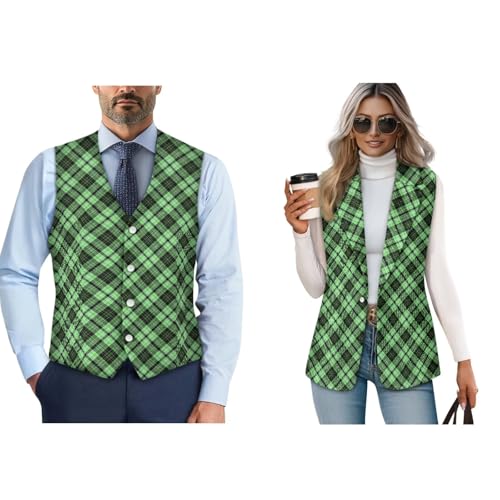 Couple Matching Vest Set Vest For Women and Men Trendy 2025 V Neck Sleeveless Lightweight Waistcoat