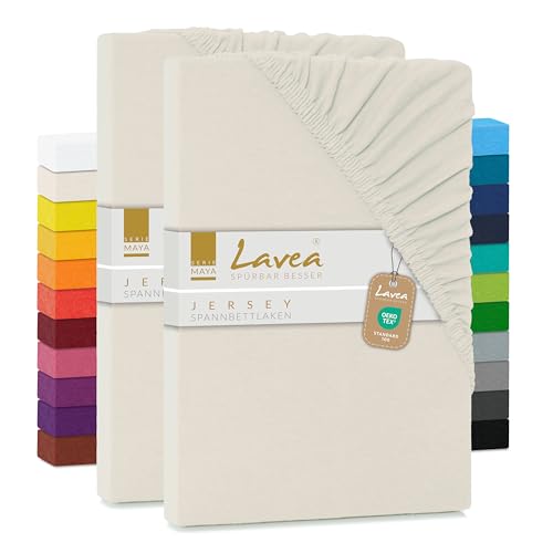 2er Set Spannbettlaken - Serie Maya Doppelpack Spannbetttuch für Matratzen...