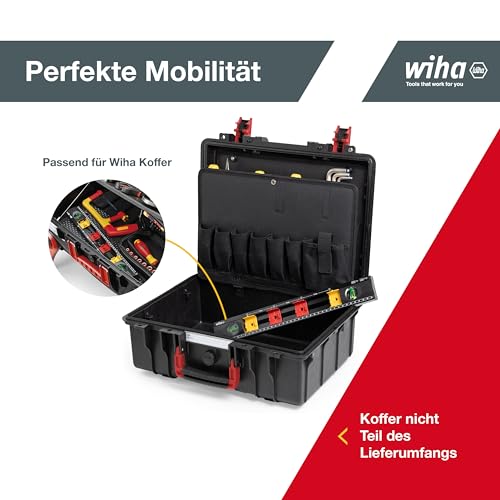 Wiha Wasserwaage Elektriker 40cm für Profis mit Markierungshilfe für Elektro Installationsarbeiten Abstandmarkierung Unterputzdosen + Hohlwanddosen