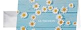 Neutrale Geschenkgutscheine Daisy mit trendigem Blumendesign