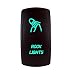 Laser Backlit Green Rocker Switch ROCK LIGHTS 20A 12V On/off LED Light STV Motorsports