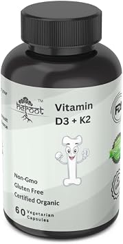 Vitamin K2 (MK7) with D3 Extra Strength Supplement Non-GMO Formula 5000IU (125 mcg) Vitamin D3 & 90 mcg Vitamin K2 MK-7 Easy to Swallow Vitamin D & K Complex (120 Capsules)