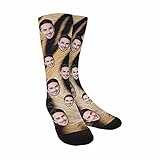 DIYKST Custom Face Socks Personalized Girlfriend/Boyfriend Photo Funny Gift Leopard Print Crew Socks Cool Stuff