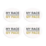 BibBoards SNAP & Lock for Event/Race Bibs Pinless Race/Event Bib Number Fasteners (Safety Pin Replacement) (My Race My Pace)