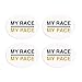 BibBoards SNAP & Lock for Event/Race Bibs Pinless Race/Event Bib Number Fasteners (Safety Pin Replacement) (My Race My Pace)