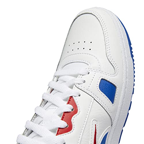 Reebok Unisex Resonator Mid Basketball Shoe, White/Vector Blue/Vector Red, 10.5 US Men
