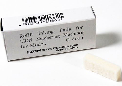 Lion Office LIOPADC Replacement Ink Pad, For C Model Machine, 12 Pads Per Box, 12 Boxes Per Carton