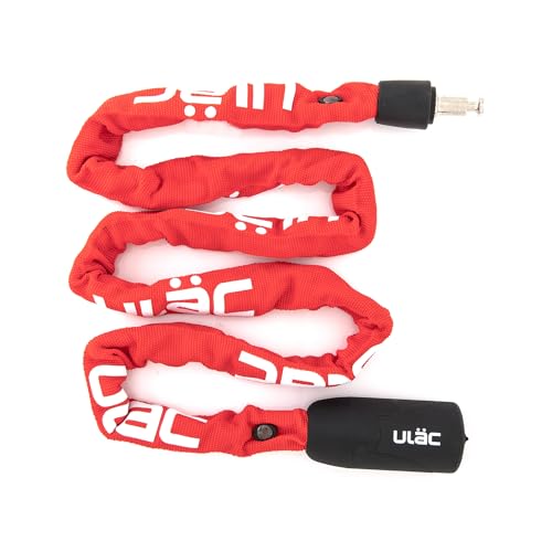 ULAC Eurostile Python Lock | Chain 5 mm Anti-Theft Device 100 cm | Hardened Steel and Nylon | Transport Holder | 2 Keys Security Lock | 9 Colours | Scooter, Motorcycle, Motorcycle