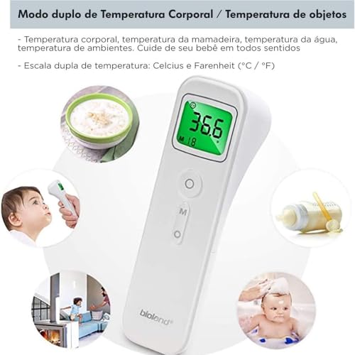 Termômetro Ouvido/Testa com Infravermelho, Bioland, BRANCO