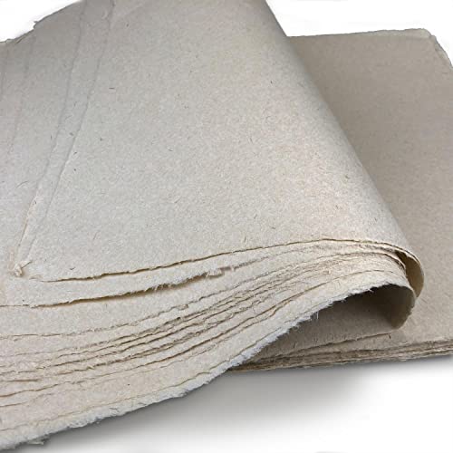 Papier de chanvre Xuan premium à bords frangés LSHY, textures de bois de santal pour calligraphie