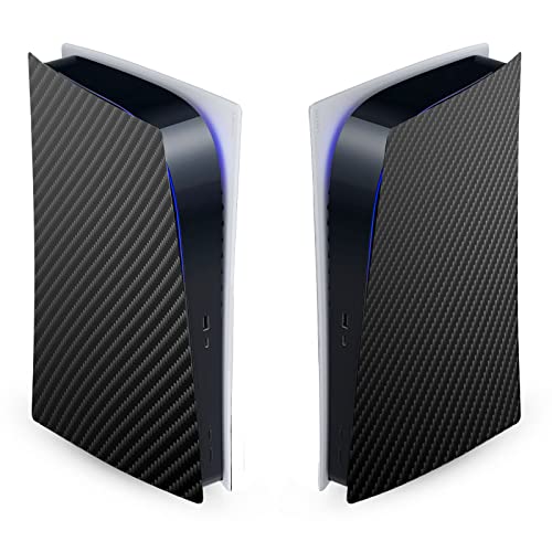 Plaque Frontale Autocollant PS5 Digital Skin Fibre de Carbone Vinyle