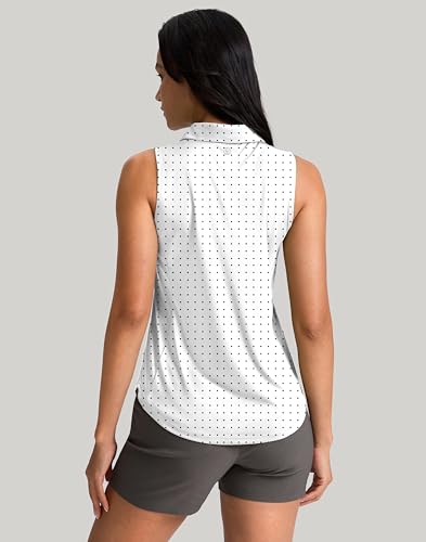 G Gradual Womens Golf Shirt Sleeveless Zip Up Polo Shirts for Women Collared Lightweight Tennis Athletic Tank Top4
