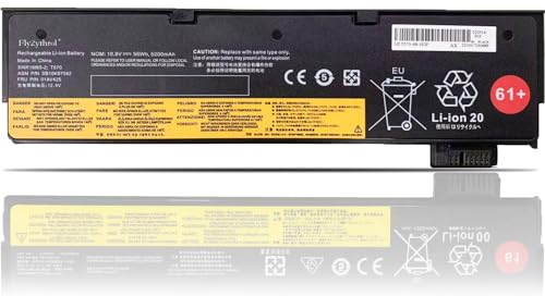 FlyZythrol 61+ 56Wh 01AV423 01AV424 01AV427 laptop Battery compatible with Lenovo ThinkPad T480 T570 T580 A475 A485 T470 P51S P52S TP25 01AV422 01AV425 SB10K97597 SB10K97584 01AV490 01AV491 01AV492