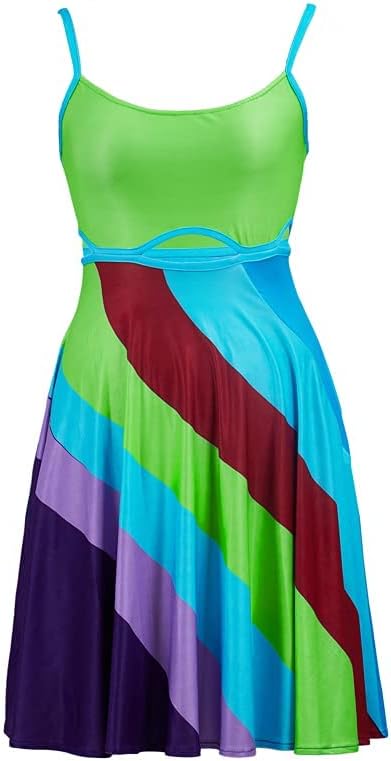 Women's 13 Going On 30 Cosplay Costume Dress Jenna Rink Costume Y2K Retro Summer Mini Slip Dress