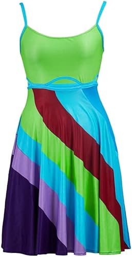 Women's 13 Going On 30 Cosplay Costume Dress Jenna Rink Costume Y2K Retro Summer Mini Slip Dress