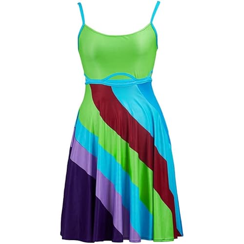 Women's 13 Going On 30 Cosplay Costume Dress Jenna Rink Costume Y2K Retro Summer Mini Slip Dress