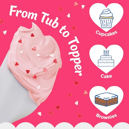 Funfetti Bundle, 2 of each: Cake & Cupcake Mix with Candy Bits, 15.25 oz and Pink Vanilla Frosting with Sprinkles, 15.6 oz