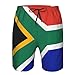 South Africa African Flag Men's Swim Trunks Beach Short with Mesh Lining and Pockets Breathable Classic Athletic Cargo Shorts Gift Large