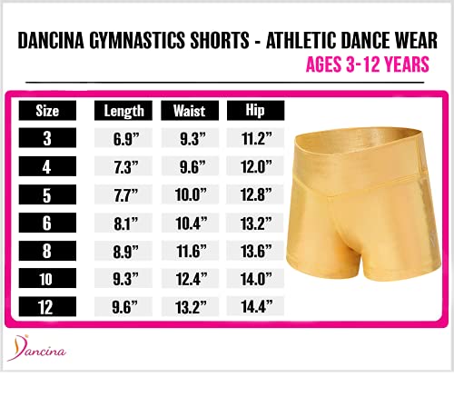 Dancina Girls Gymnastics And Dance Shorts Dancewear 8 Solid Black #TOP3