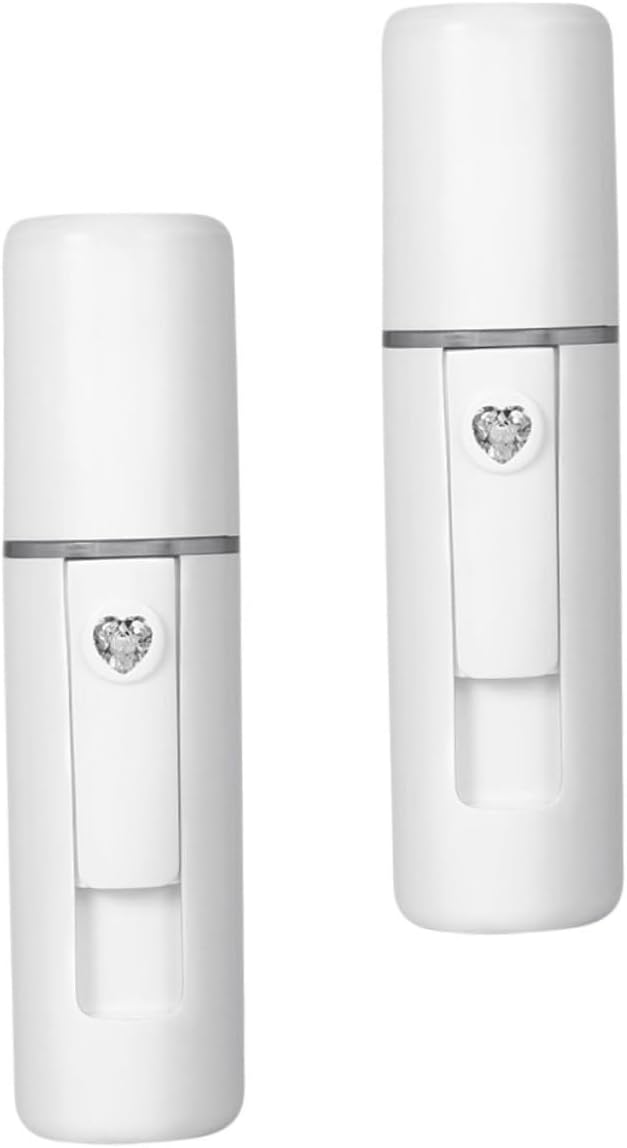 2Pcs Nano Facial Mist Sprayer 20ml ABS White Hydrating Mister