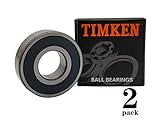 TIMKEN 6203-2RS 2 Pcs Double Rubber Seal Bearings 17x40x12mm, Pre-Lubricated and Stable Performance and Cost Effective, Deep Groove Ball Bearings.