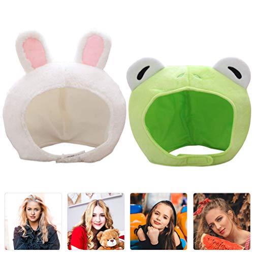 ABOOFAN 1 Conjunto de 2 Peças de Orelhas de Coelho de Pelúcia Chapéus de Coelho Chapéus Orelhas de C