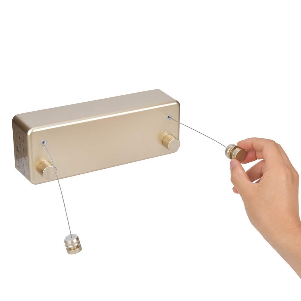 Cuerda de Ropa Interior, Cuerda de Ropa retráctil de Dos Líneas de Secado para Baño Interior Balcón Casa Hotel 4m/13.1ft(02)