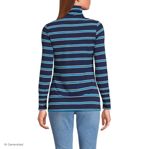 Image of Lands' End Lightweight Jersey Long Sleeve Turtleneck