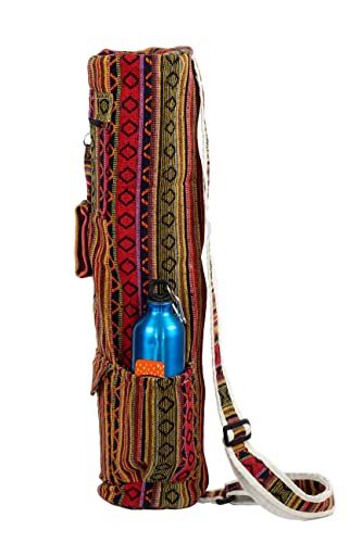 Eco Friendly Yoga Mat Bag Yoga Mat Carrier Full-Zip Exercise Yoga Mat Carry Bag For Women Men With Storage Pockets, Red #TOP1