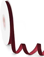 Vista 17 de Cinta de terciopelo de 5/8 pulgadas de ancho, 25 yardas, cinta de terciopelo negro en carrete para manualidades, envoltura de regalos, bricolaje