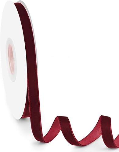 Miniatura 17 de Cinta de terciopelo de 5/8 pulgadas de ancho, 25 yardas, cinta de terciopelo negro en carrete para manualidades, envoltura de regalos, bricolaje