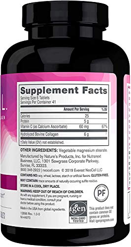 Super Collagen+C (Type 1&3) 250 tabs comprimés peptides de collagène hydrolysés - 2