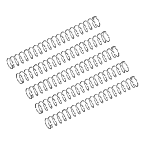 QUARKZMAN 5 Pezzi Compressione Molla, 304 Acciaio Inossidabile Molle a Pressione, 3mm OD, 0,3mm Filo Dimensione, 25mm Libero Lunghezza, Argento Tono