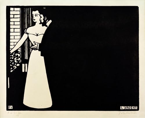 Cuadro decorativo L'argent de Félix Vallotton, pintura en lienzo vintage de 60x90cm