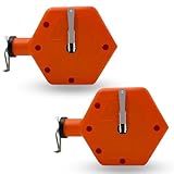 CREAWEA 2PCS Heavy Duty Chalk Line, Professional Construction Marking Tool, 100-Foot Line, Ergonomic Design...